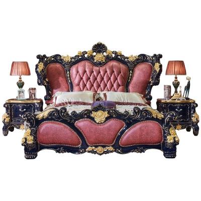 China (Others) CBMmart Vintage Adjustable Gold Decorated Beds For Bedroom Furniture Classic Design for sale