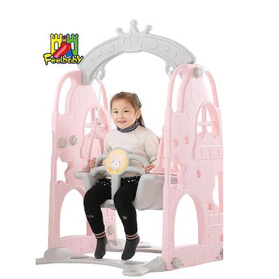 China Contemporary Feelbaby Kids Toys Cheap Plastic HDPE Outdoor Swing For Baby for sale