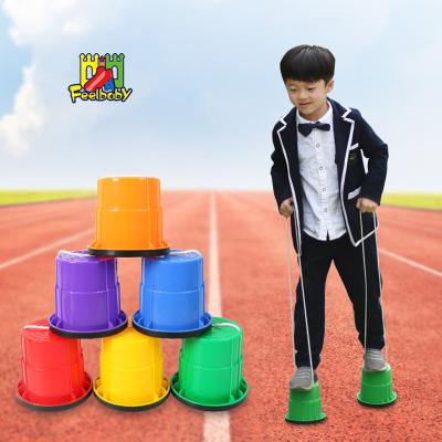 China Plastic Educational Kid Toys Children Balance Toy Set Sensory Training Equipment Walking On Stilts for sale