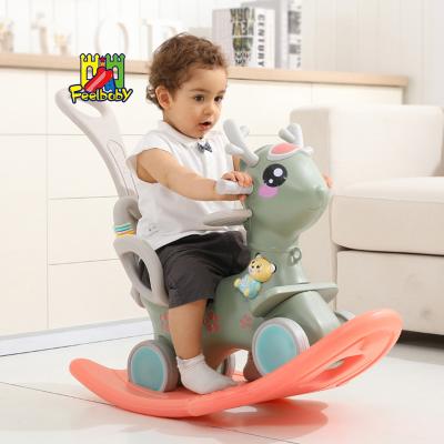 China Ride on Cute Toy Feelbaby Deer Rocking Horse for sale