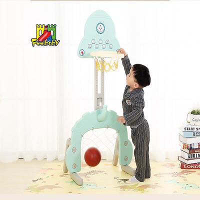 China 1-8 Years Feelbaby Rocket Hoop Stand Basketball for sale