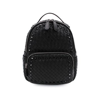 China 2021 Women's Backpack High Quality High Quality Genuine Leather Woven Backpack For Women for sale