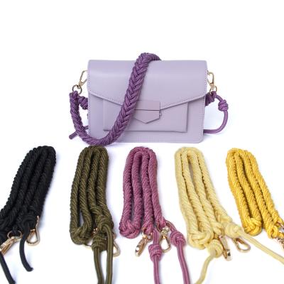 China Replacement Twist Handbag Strap Fashionable Colorful Cloth Customized Adjustable Shoulder Strap For Bag for sale