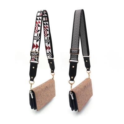 China OEM Fashionable Adjustable Thin Shoulder Strap Replacement Bag Straps With Leather End for sale