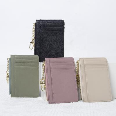 China Hold 2021 Women Coin Purse Fashion Small Microfiber Lady Simplicity Card Holder Women's Key Chain Wallet for sale