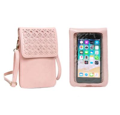 China New Trending Women's Small Touch Screen Phone Bag Vegan Cross Cell Phone Holder Cell Phone - Body Cell Phone Bag for sale