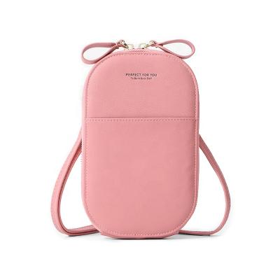 China High Quality With Lady Jelly Colors PU Leather Oval Crossbody Bag Women Shoulder Cell Phone Purse Style Cheap Price New for sale