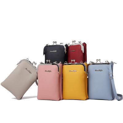 China High quality with cheap price 2021 high quality women shoulder bag fashionable mini phone pocket with long straps for sale