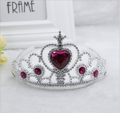 China Plastic Hair Accessories Princess Tiaras Crowns Wholesale Baby Kids Gift Plastic Princess Wedding Tiaras Crown for sale