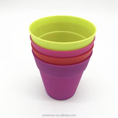 China Indoor PP Plastic Flower Pot Mini Small Plant Colorful Eco-friendly Round Material Desktop Office House for sale