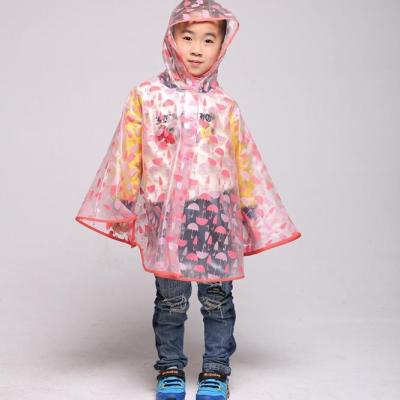 China Kids Raincoats Ponchos PVC Waterproof Outdoor Fashionable Kids Rain Coat for sale