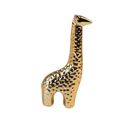 China Ceramic Figurine Decoration Statue Art Decor Giraffe Ornaments Porcelain Animal Crafts Sculpture Desktop Decorative Gift for sale