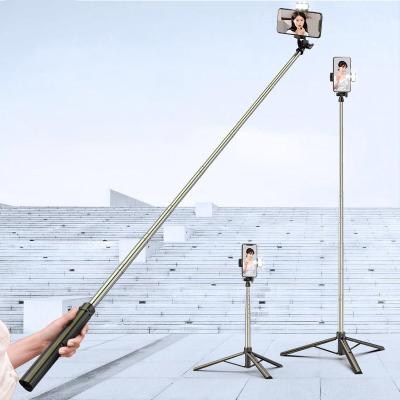 China Mobile Phone Remote Control Stand Central Institute of Statistics Live Broadcast Stand Tripod Desktop Selfie Stick with Ring Light Beauty Lamp for sale