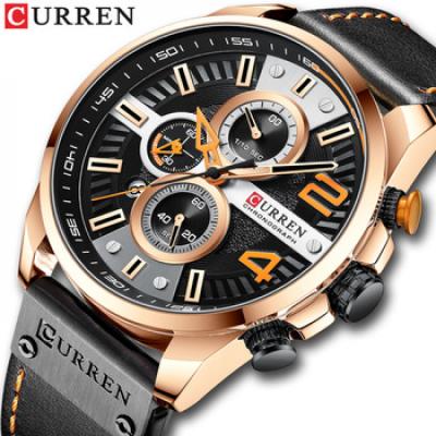 China CURREN 8393 Automatic Date Sport Casual Watches For Men Top Brand Wrist Watch Man Luxury Military Steel Chronograph Wrist Watch for sale