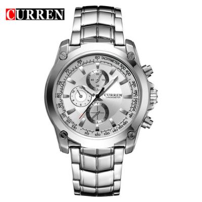 China Luxury Men Curren 8025 Chronograph China Fashion Japan Quartz Wrist Watch Simple Design Curren Watch Men for sale