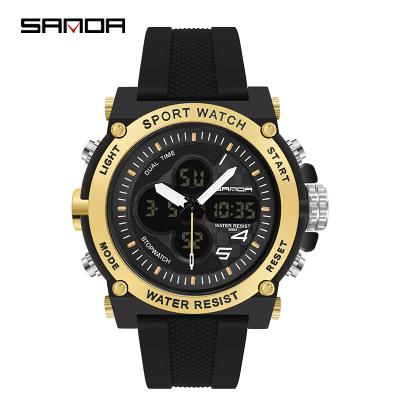 China SANDA 3107 Water Resistant Top Brand Sports Men Watches Male Digital Clock Waterproof Hand Watch for sale