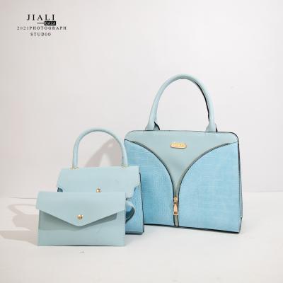 China Fashion wr57 3 in 1 set customize colorful women handbag big capacity bag for lady for sale