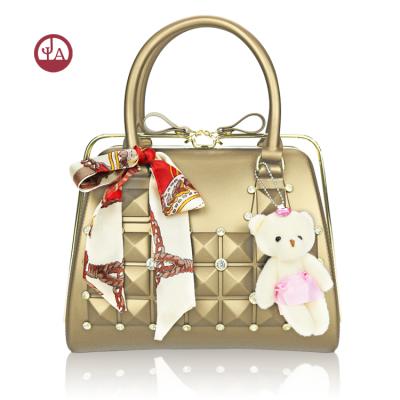 China FW18 Fashion Silicone Rubber Candy Color Wholesale Small Size Ladies Lovely Freeze Handbag Jelly Bag for sale