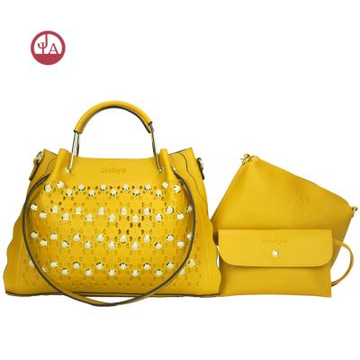 China AR311 Hot Selling Fashion PU Material And Lady Handbags Shoulder Bag 3 Style Women Bag Set Wholesale for sale