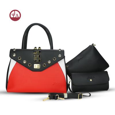 China Fashion FR22F cheap price 3 pcs a set of Guangzhou factory price cheap woman designer leather handbag for sale