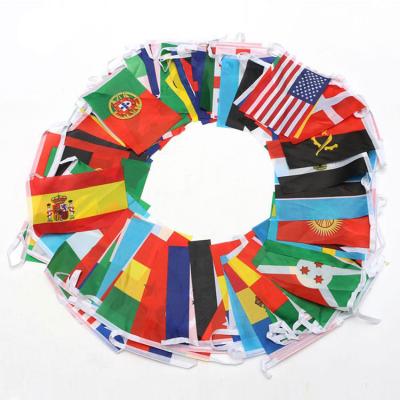 China Custom Made String Flag Country Flags Pennant Flag Custom String Materials Sizes Customized Various Colors for sale