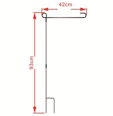 China Hanging Garden Flag Pole Stake for sale