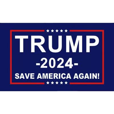 China Education Wholesale 3x5 Feet Donald MAGA Save America Republican Back Trump For President Trump President Bule Flag 2024 for sale