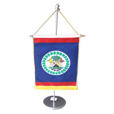 China Aluminum Flag Stand Desk Flag With Pole Table Flag for sale