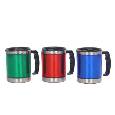 China Minimalist Stainless Steel Sublimation Tumbler Cup Custom Logo Water Bottle Thermos With Handle Double Wall Vacuum Coffee Mug MUG for sale