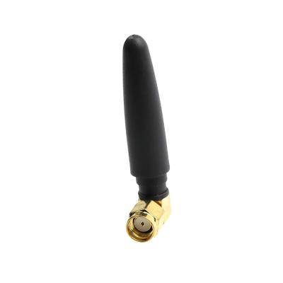 China 2400Mhz 2500Mhz 2dbi Mini Antenna SMA Connector Right Angle Signal Rubber Antenna External Stubby Antenna RCD-A034 for sale