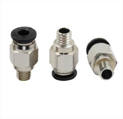 China 3D Printer Pneumatic Fittings PC4-01 PC4-M5 PC4-M6 Quick Hole 4mm PTFE Tube Connector Coupler Pneumatic Connector PC4-01 PC4-M5 PC4-M6 for sale