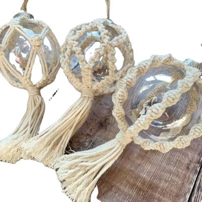 China Other Handmade Custom Bohemia Cotton Christmas Wall Hanging Macrame Baubles Ornament for sale