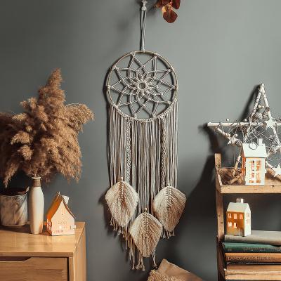 China Plain Nordic style woven tapestry repair dream wall decoration wall decoration ornaments net pendant for sale