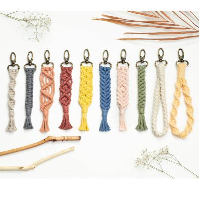 China New Personal Gift Pendant 123 Border Rope Woven Various Handwork Cotton Chain Car Chain Pendant Business for sale