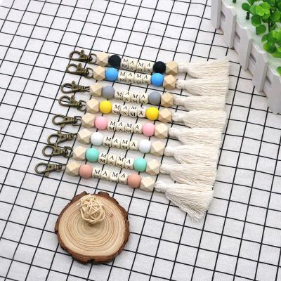 China New Foreign Trade Chain MOM Letter Tassel Bead Pendant Foreign Trade Pendant Source 123 for sale