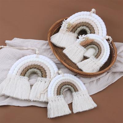 China Modern High End Custom Cotton Bohemian Luxury Handmade DesignCute Baby Room Macrame Wall Hanging Decors for sale