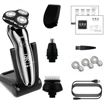 China ZOZEN 8508 Triple Blade Electric Shaver For Men Beard Trimmer IPX7 Waterproof Washable For Men's Household With LED Light Razor Men for sale