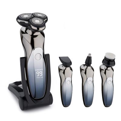 China Triple Blade Digital Electric Shaver Multifunctional LCD Display Show Rechargeable Bald Head Electric Shaver 5 Floating for sale