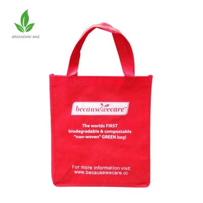 China Cornstarch PLA Handled 100% Biodegradable Foldable Non Woven Shopping Bag for sale