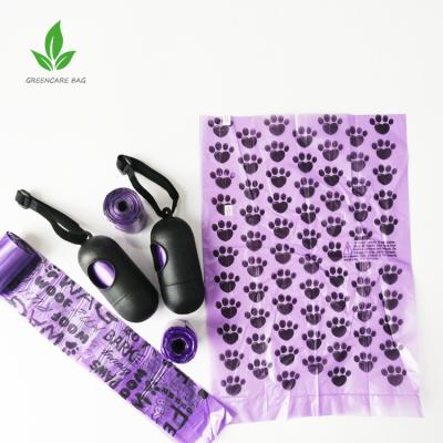 China Customized Sustainable 100% Biodegradable Pet Poo Waste Rack Dog Poop Bag With Dispenser for sale