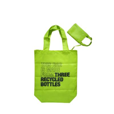 China Recycled PET Collapsible Bottles Recycle Bag Recycled Mesh Bags Folding rPET Non Woven Drawstring Bags for sale