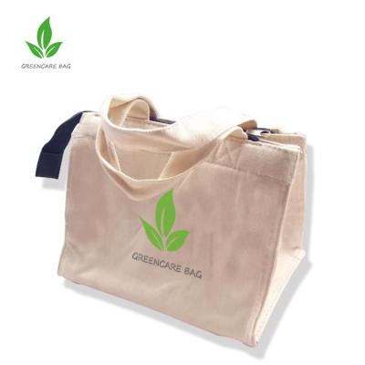 China Waterproof Eco Cotton Canvas Lunch Carry Bag For Insulation for sale