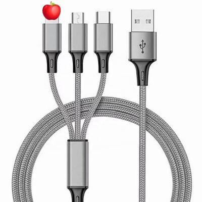 China MP3/MP4 Player Durable 3 In 1 USB Cable Universal Magnetic Fast Charging Multi Function Mobile Phone Charger Cord for sale