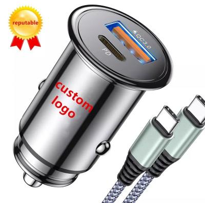 China Potable Universal 18W Car USB Fast Dual USB Mini Quick Charge 3.0 Car Charger Power Charging Adapter For Car Mobile Phone for sale