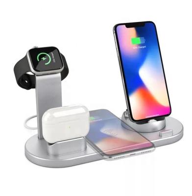 China Mobile Phone New Arrivals Qi Charger Stand Device For Mobile Phone Charger For Watch 10W Multifunctional 4 In 1 Charger for sale