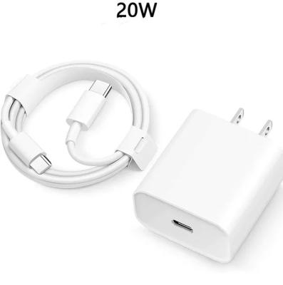 China Mobile Phone for iPhone14 Adapter PD 20W USB-C Charger Original Fast Charger EU USA Plug in USBC Wall Charger Cable for iPhone 14 13 12 for sale