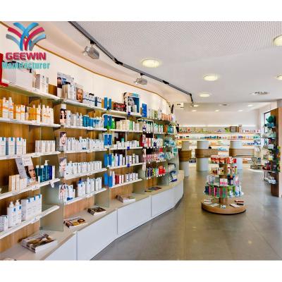 China Modern Retail Stores Hot Sale Pharmacy Store Furniture Pharmacy Shelf and Shelves for sale