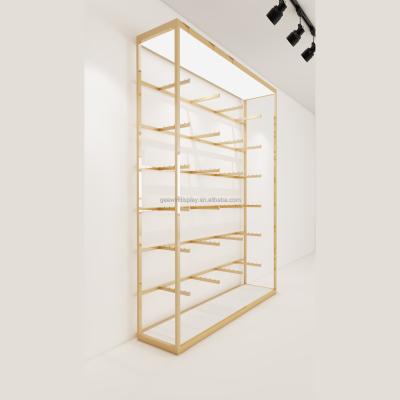 China wholesale modern fashion stainless steel underwear store display rack lingerie store fixtures for sale