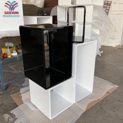 China Durable Factory Manufacture Modern Sleek Cube MDF Shelving Display Decor Fixtures for sale