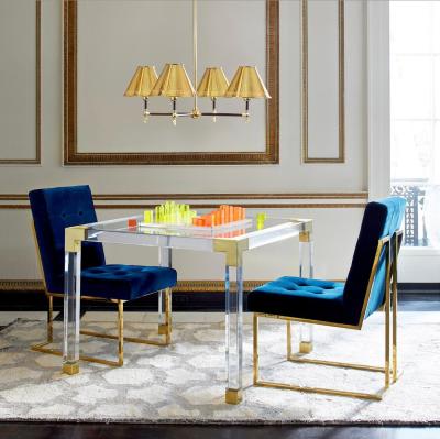 China Storage factory price modern design dining table acrylic transparent lucite table for sale